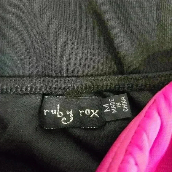 Ruby Rox Vintage Y2K Fuschia and Black Dress Women's Size M Party Cocktail Club - Picture 10 of 12